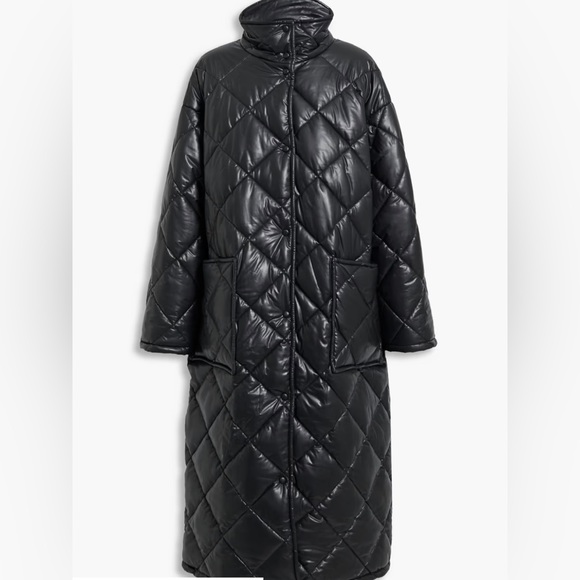 STAND STUDIO Sage quilted faux leather coat - Picture 2 of 4